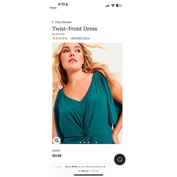 Ellos Twist-Front Dress - Picture 3 of 3